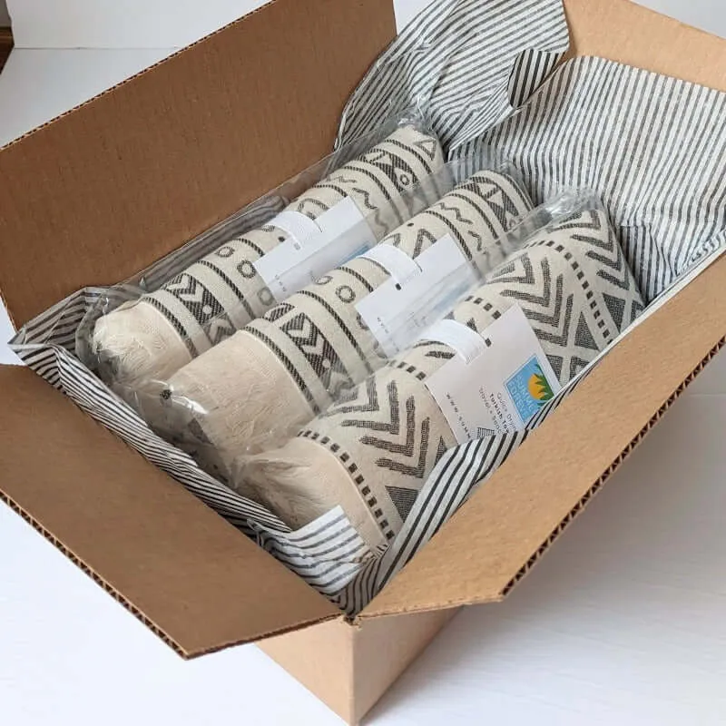 3 Turkish Towel Travel Set 240gsm Reversible