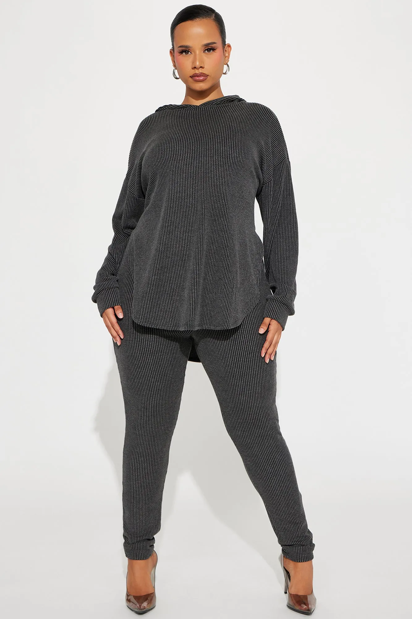 Another Day Mineral Wash Legging Set - Black