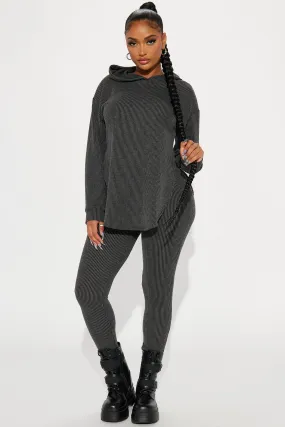 Another Day Mineral Wash Legging Set - Black