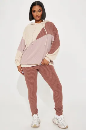 Bianca ColorBlock Legging Set - Mocha/combo