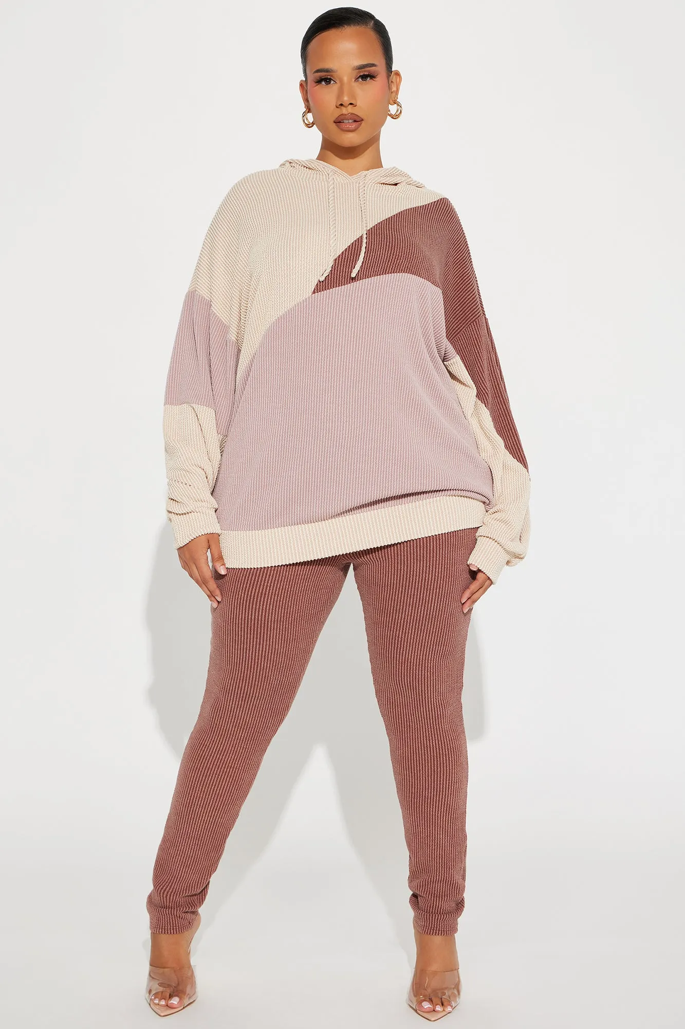 Bianca ColorBlock Legging Set - Mocha/combo