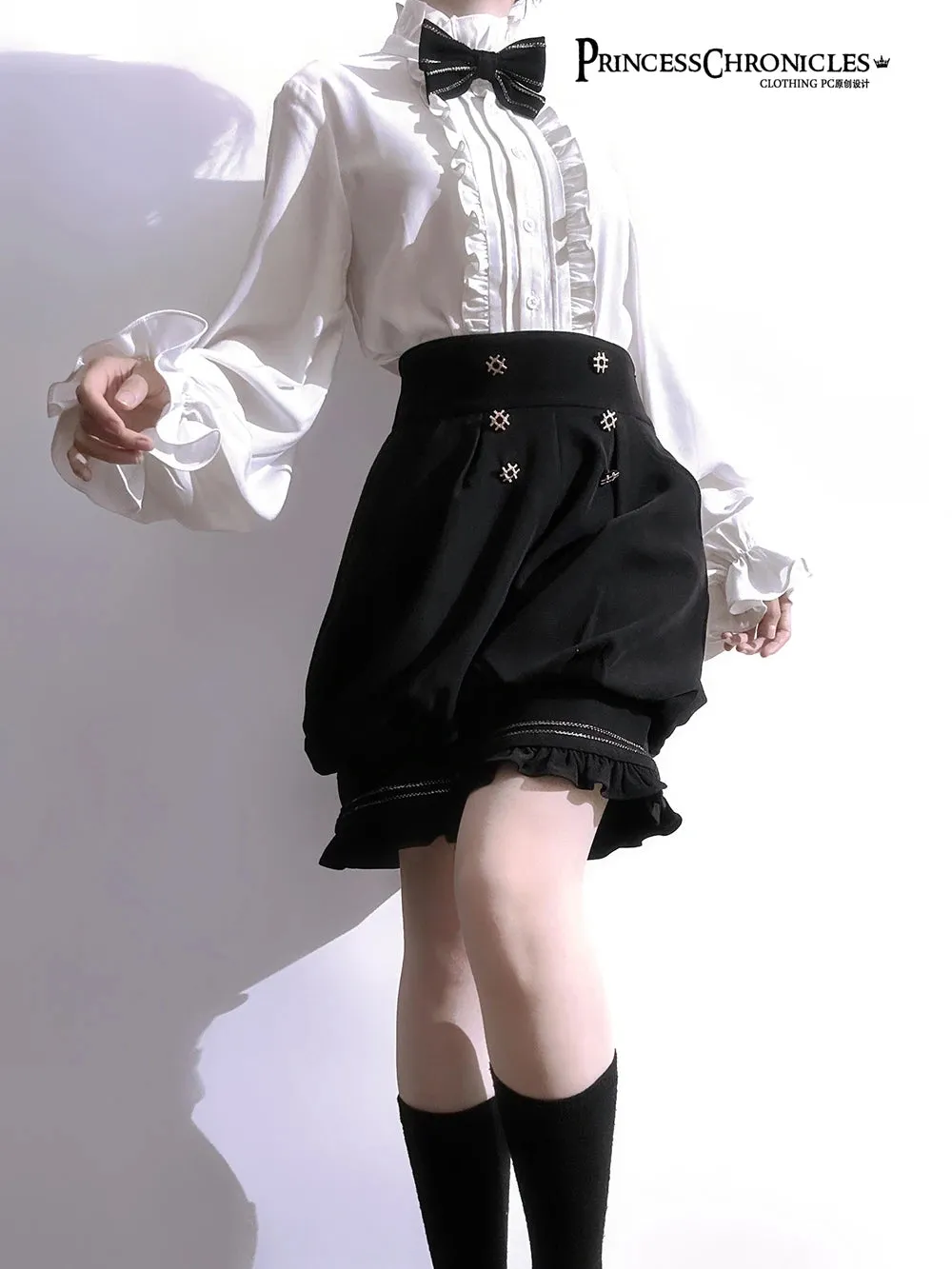 Boy Style Ouji Lolita Prince Hooded Cloak / Vest / Shorts / Long Sleeve Shirt by Princess Chronicles ~ Rabbit in a Hurry