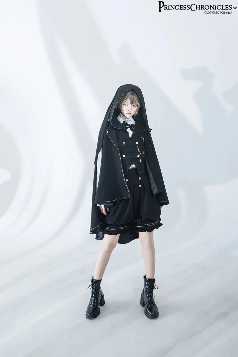 Boy Style Ouji Lolita Prince Hooded Cloak / Vest / Shorts / Long Sleeve Shirt by Princess Chronicles ~ Rabbit in a Hurry