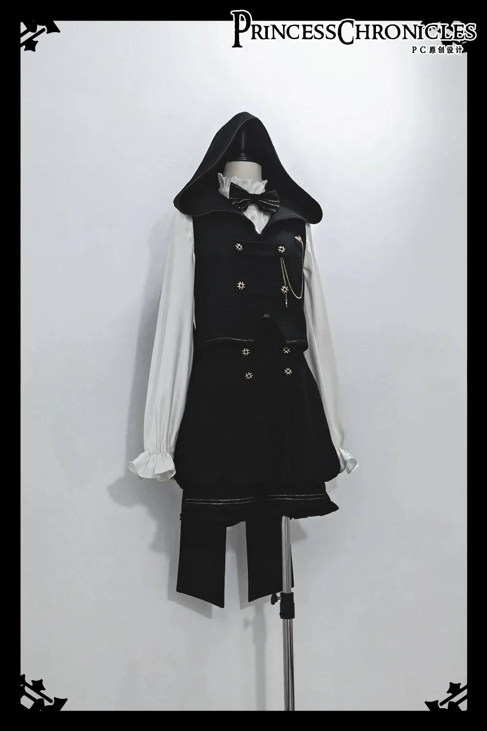 Boy Style Ouji Lolita Prince Hooded Cloak / Vest / Shorts / Long Sleeve Shirt by Princess Chronicles ~ Rabbit in a Hurry