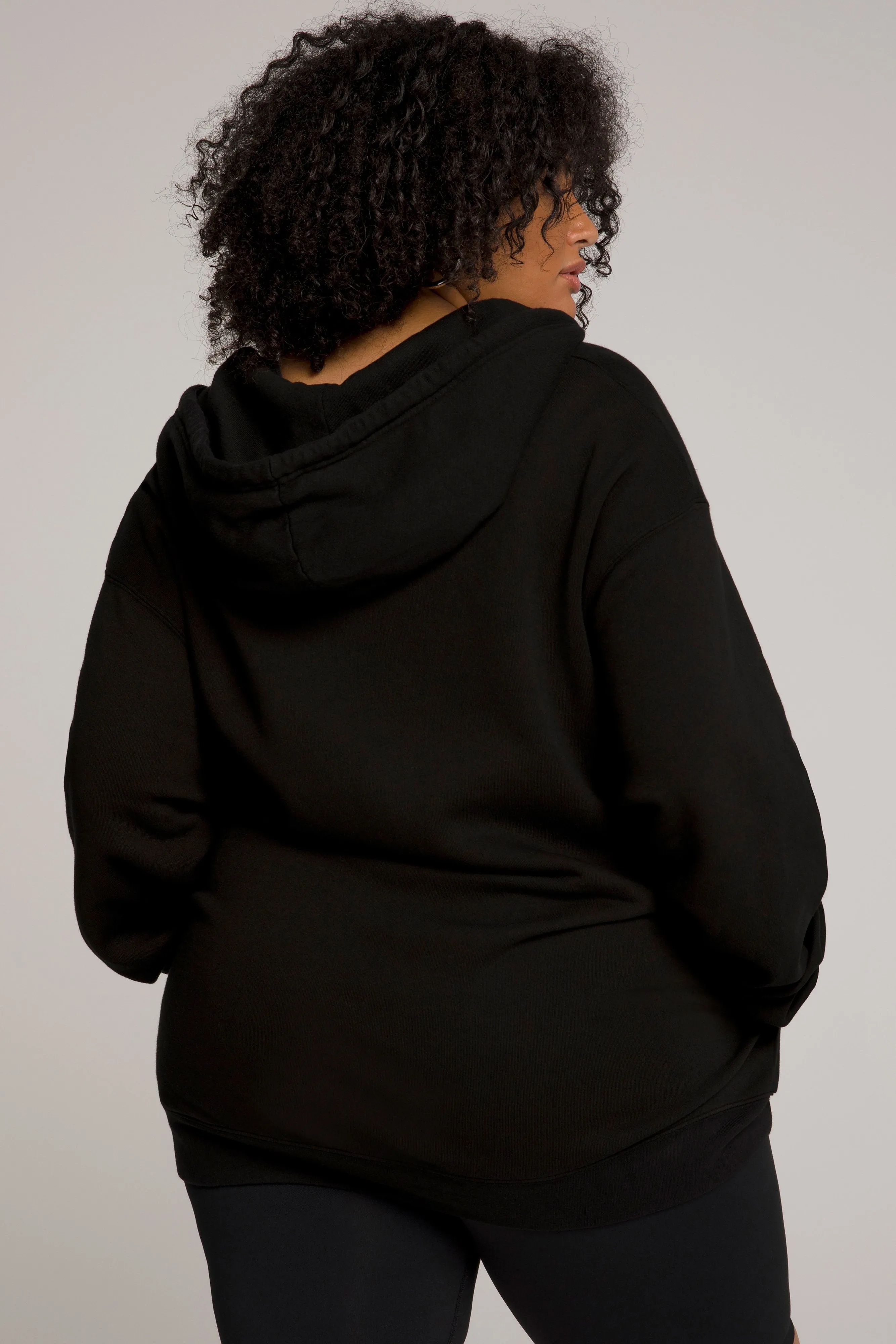 BOYFRIEND ZIP HOODIE | BLACK001
