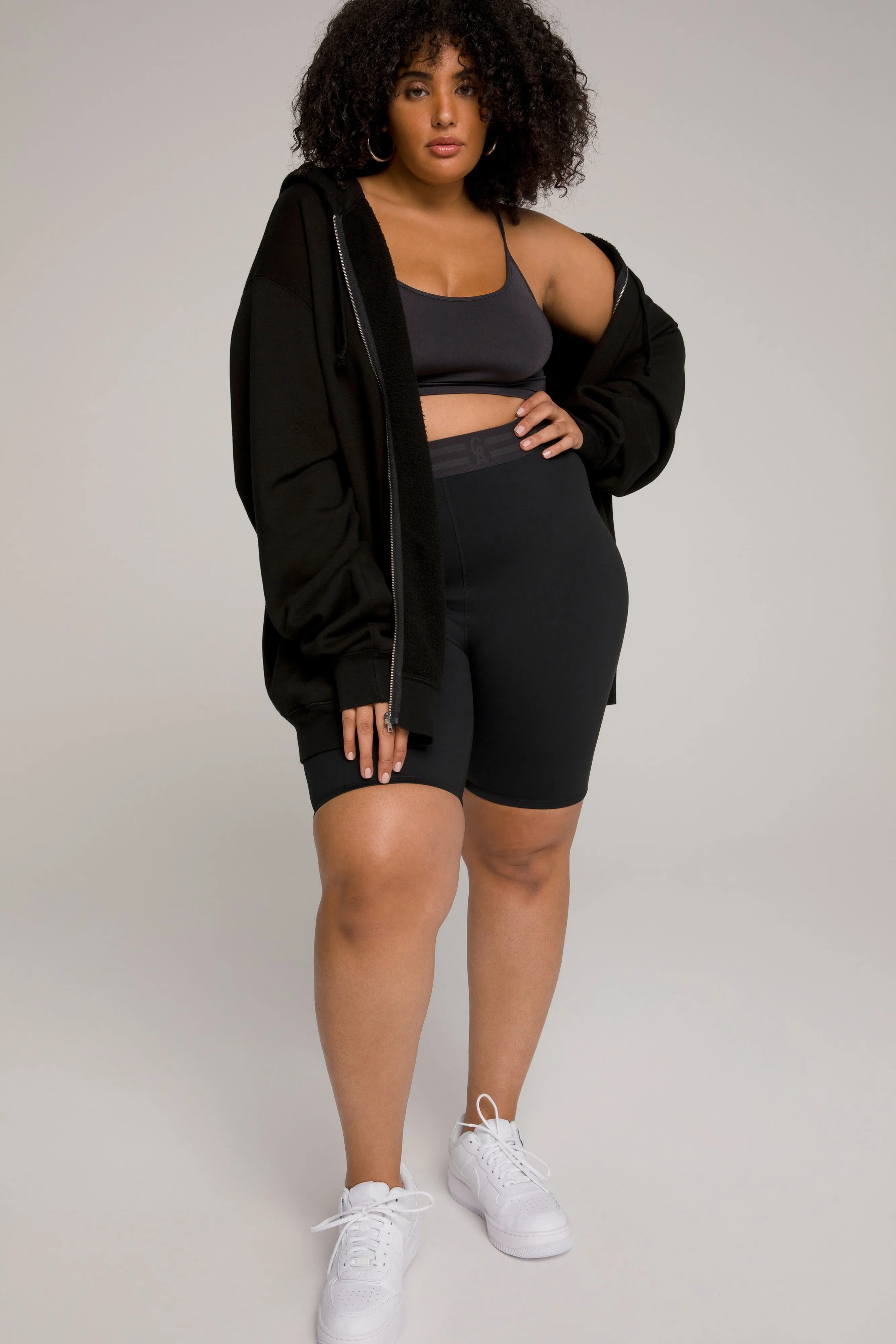 BOYFRIEND ZIP HOODIE | BLACK001