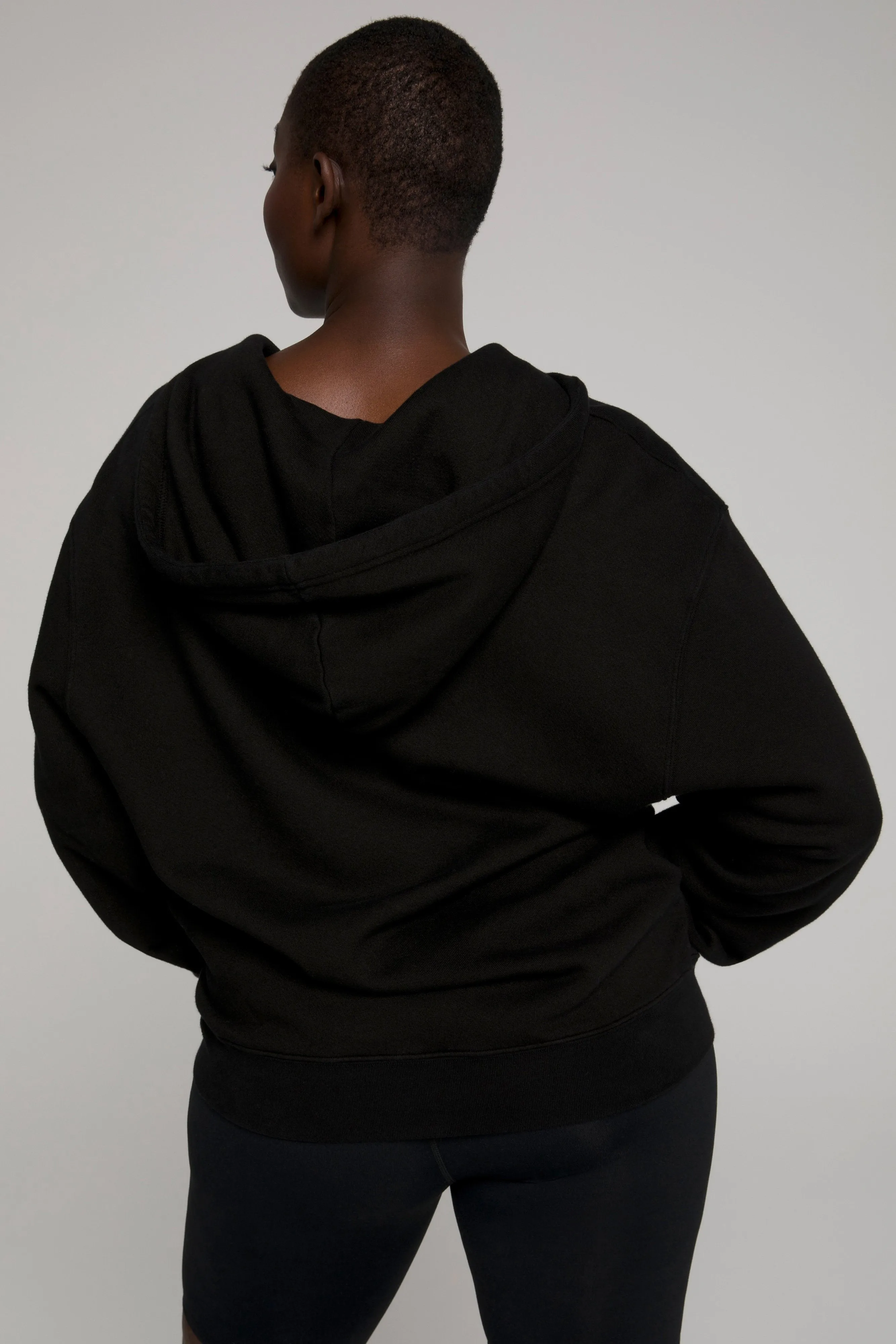 BOYFRIEND ZIP HOODIE | BLACK001