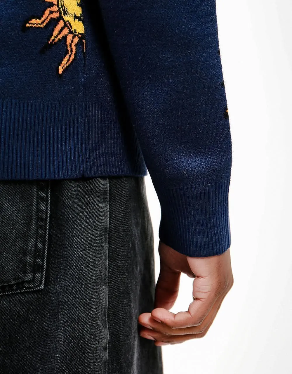 Butter Goods Sun Knitted Sweater - Navy
