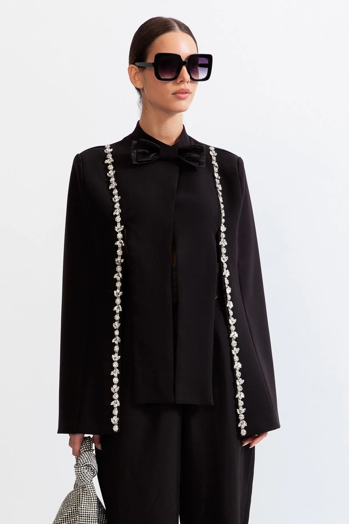 Cape de smoking bijou - Noir