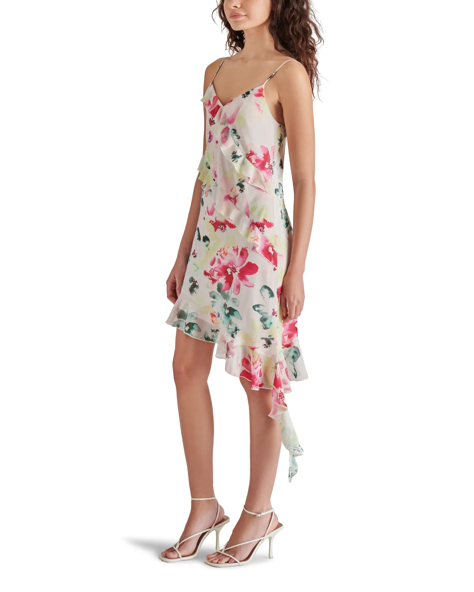 CARMENITA DRESS WHITE MULTI