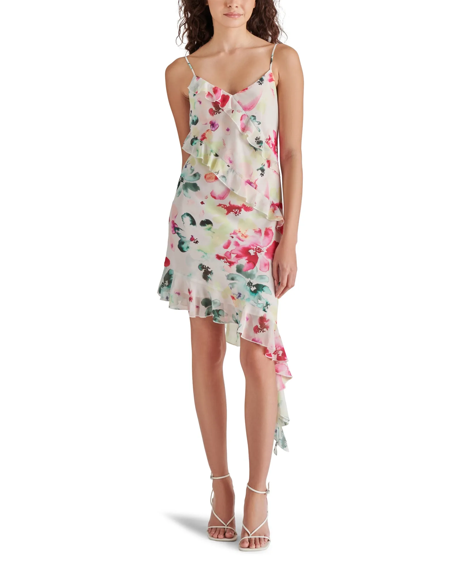 CARMENITA DRESS WHITE MULTI