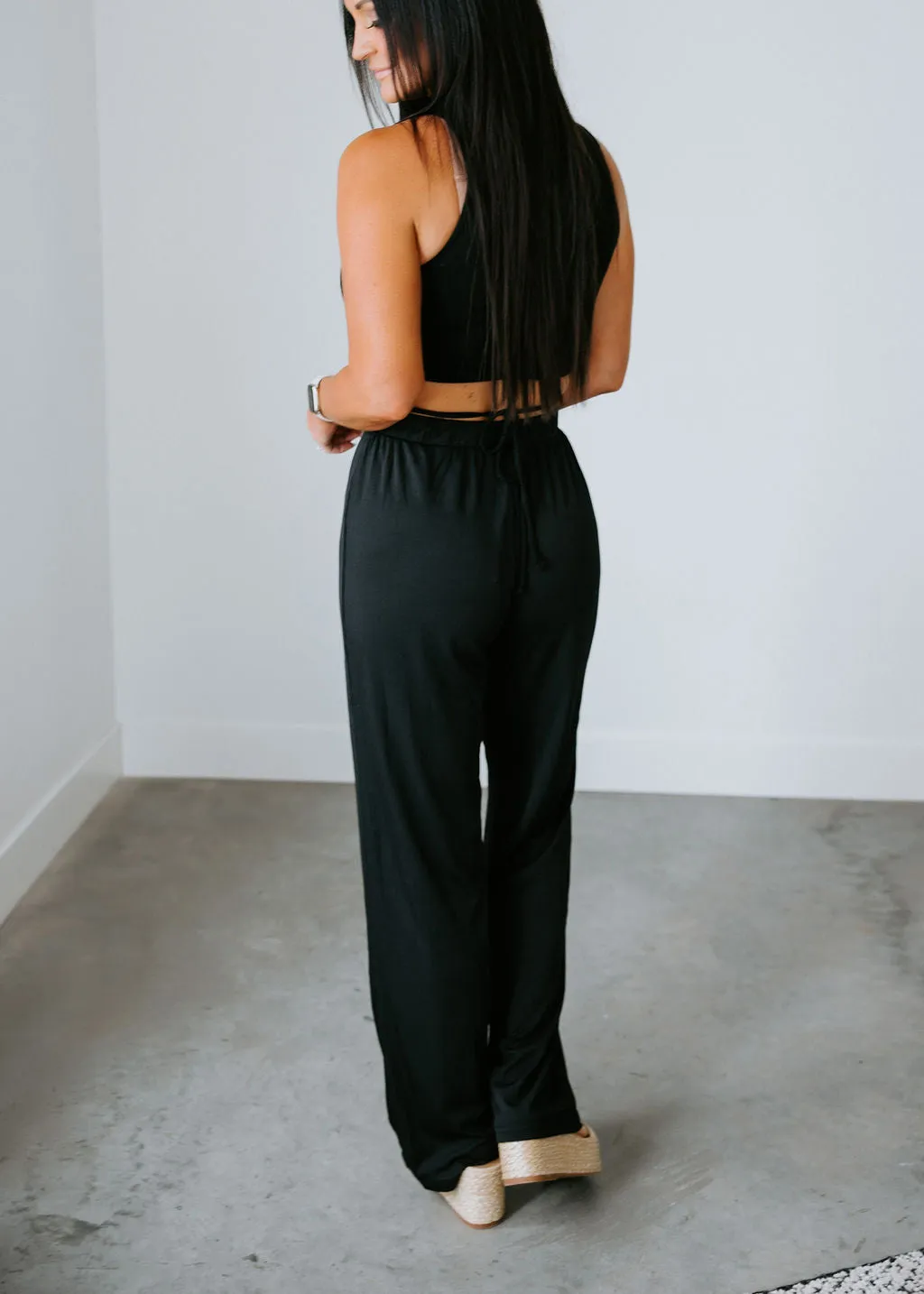 Claudia Waist Tie Crop Tank
