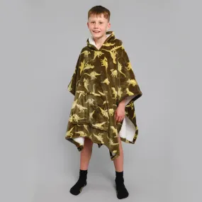 Dino Sherpa Fleece Poncho