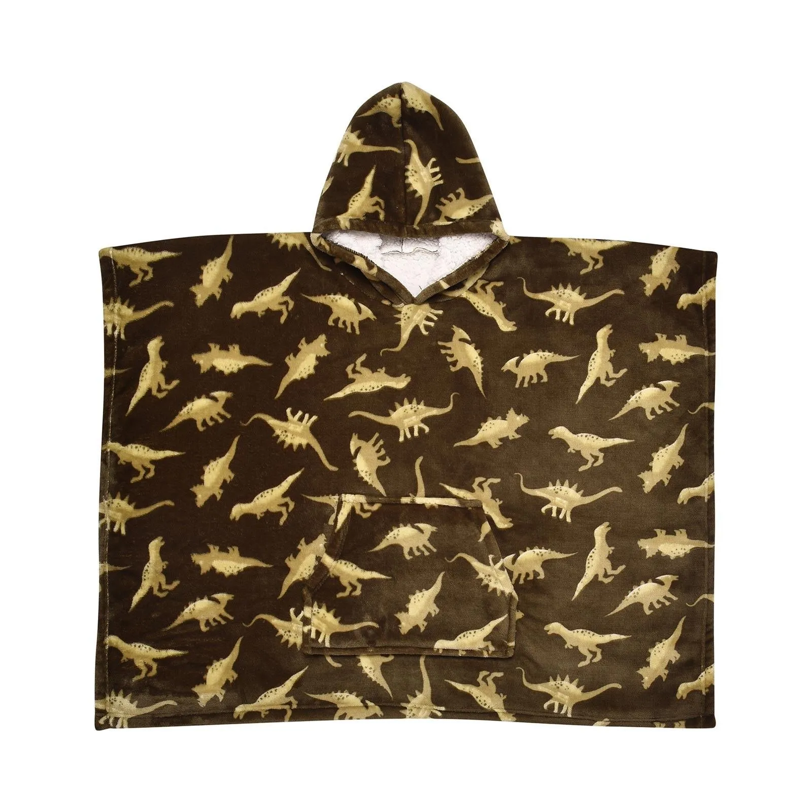 Dino Sherpa Fleece Poncho