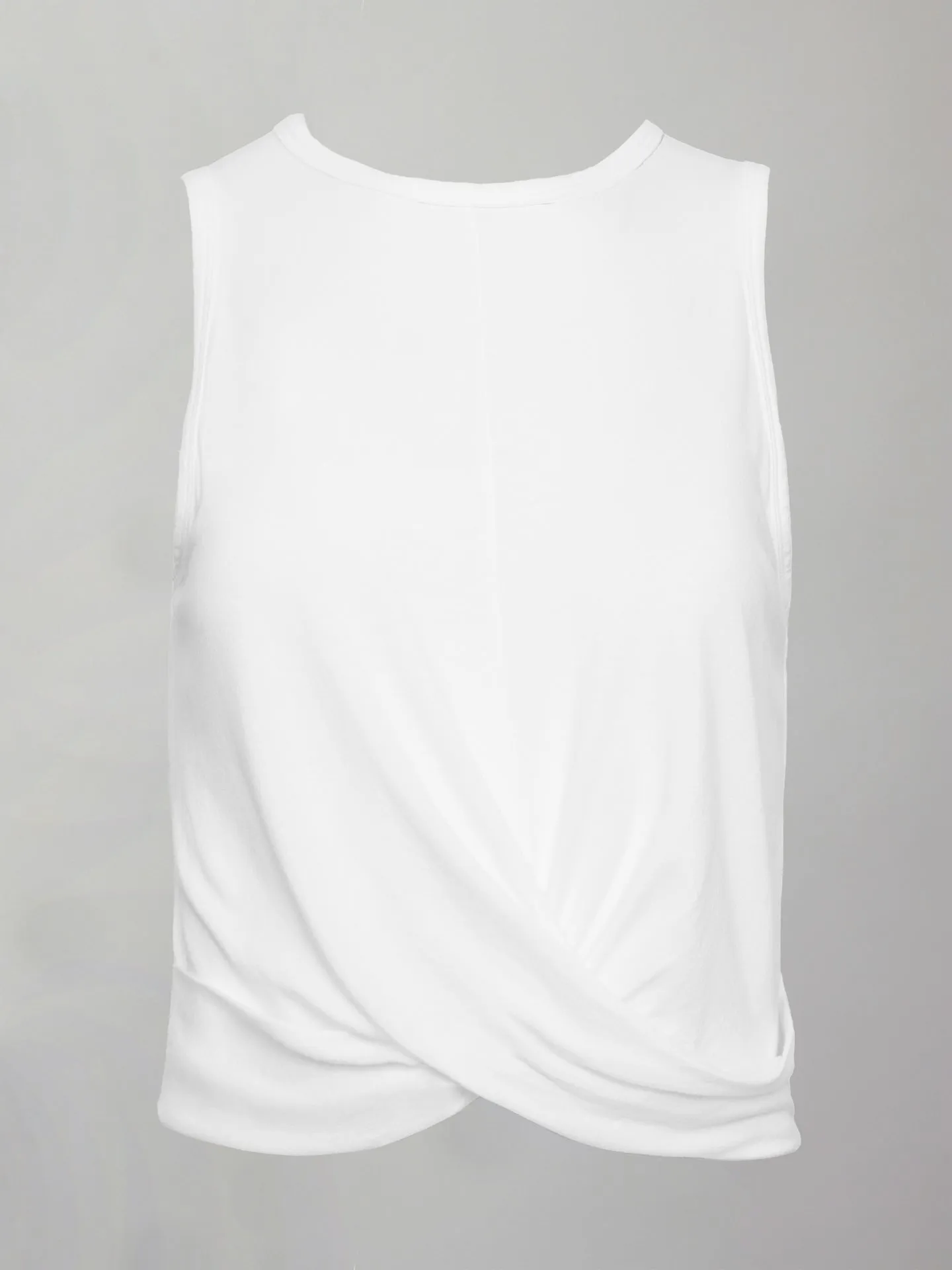 Front Twist Tank - White