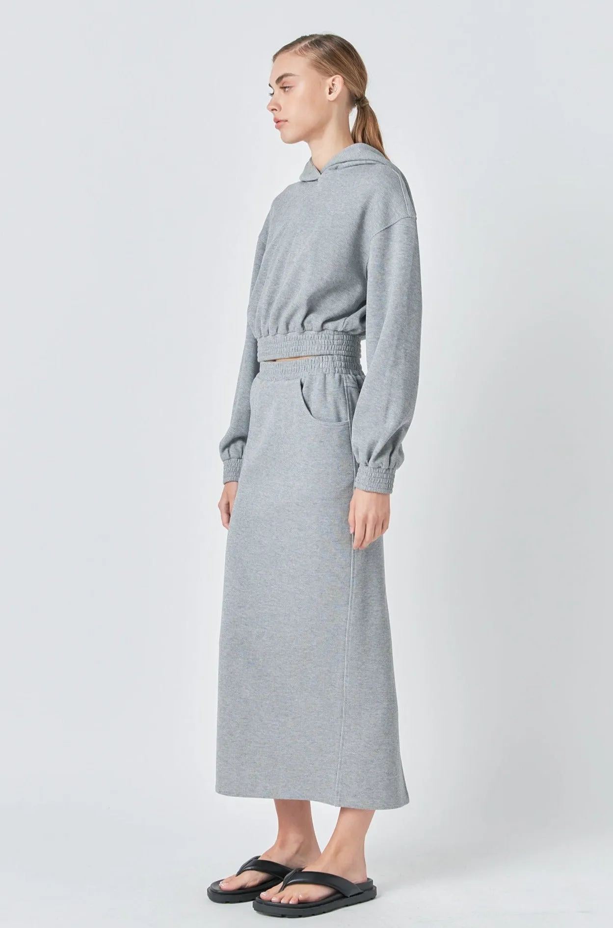 Grey Lab - French Terry Cropped Hoodie