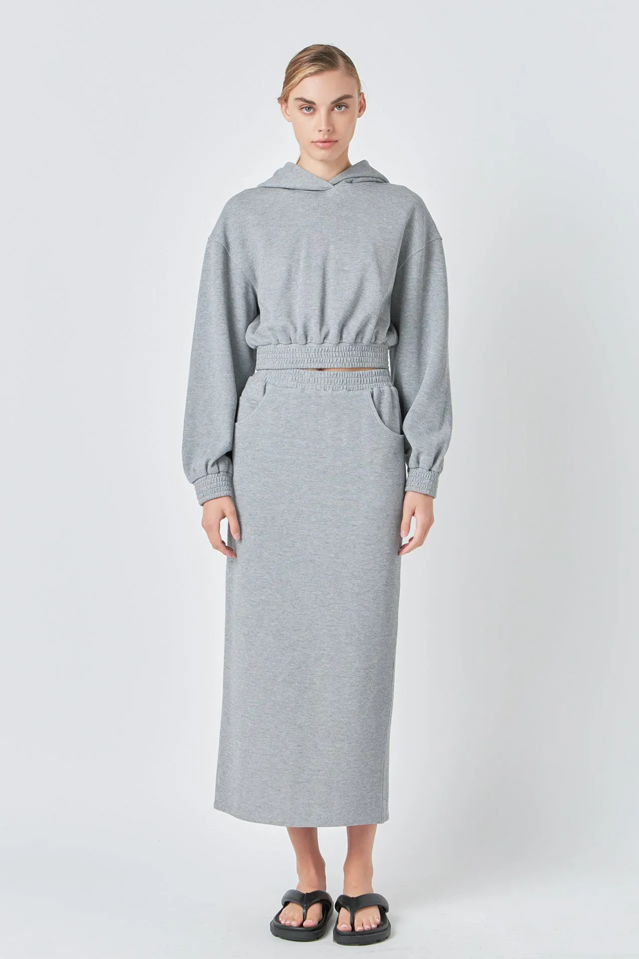 Grey Lab - French Terry Cropped Hoodie