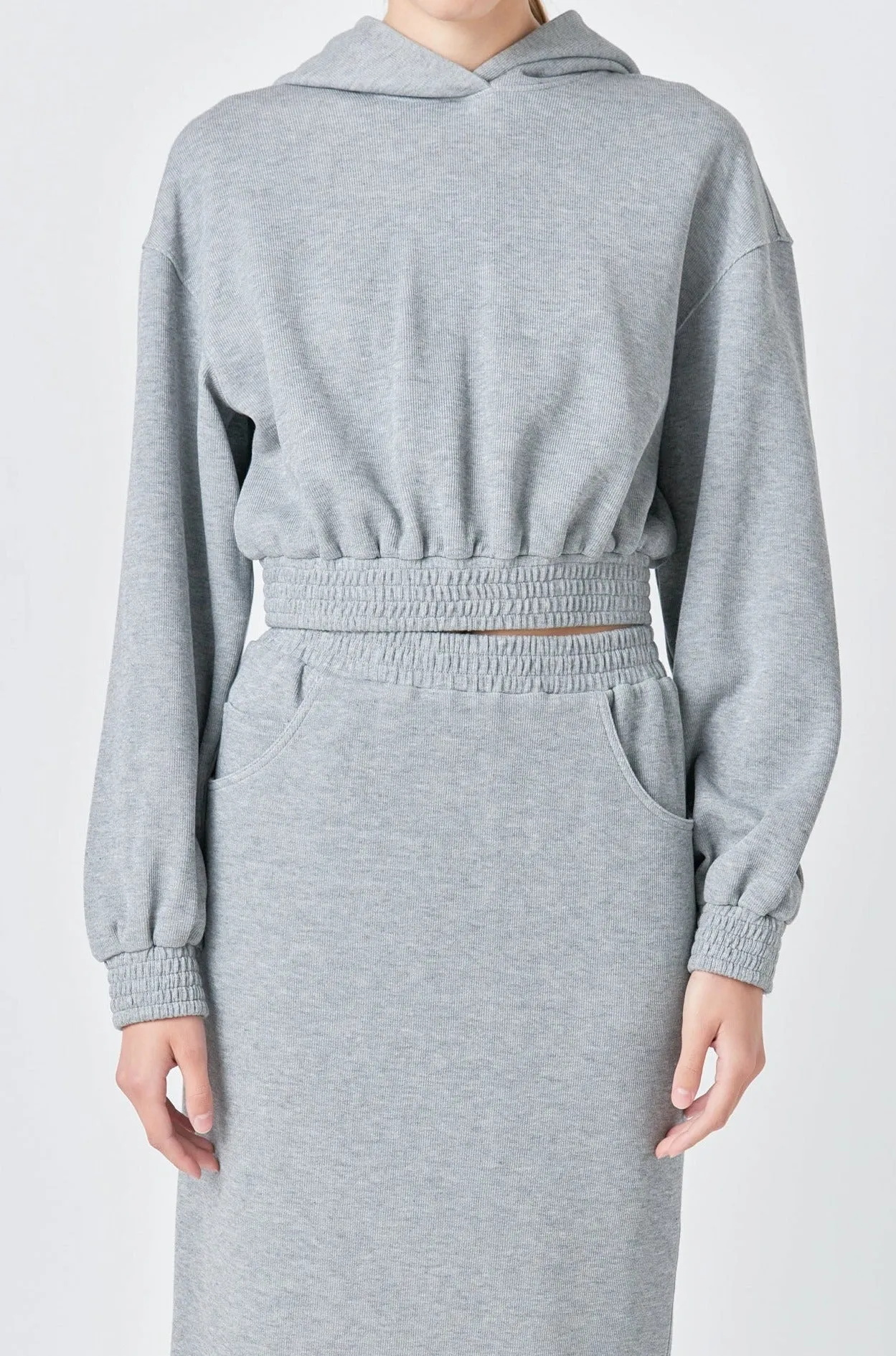 Grey Lab - French Terry Cropped Hoodie