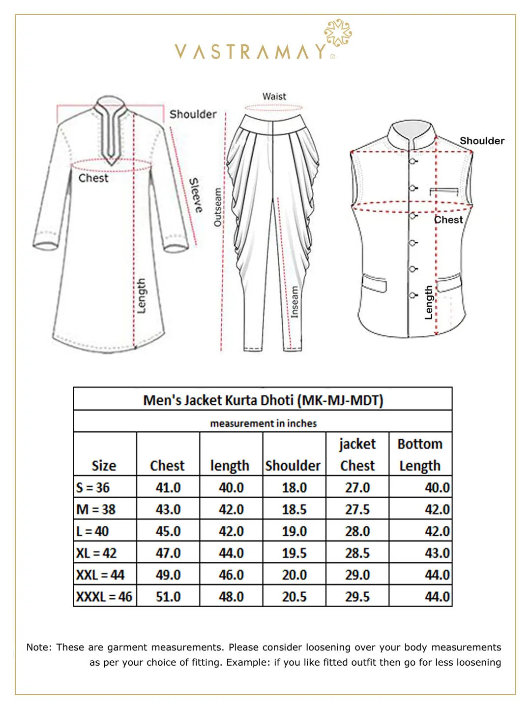 Jashvi Men's Black Solid Jacket With Gold And Black Silk Kurta and Dhoti Set