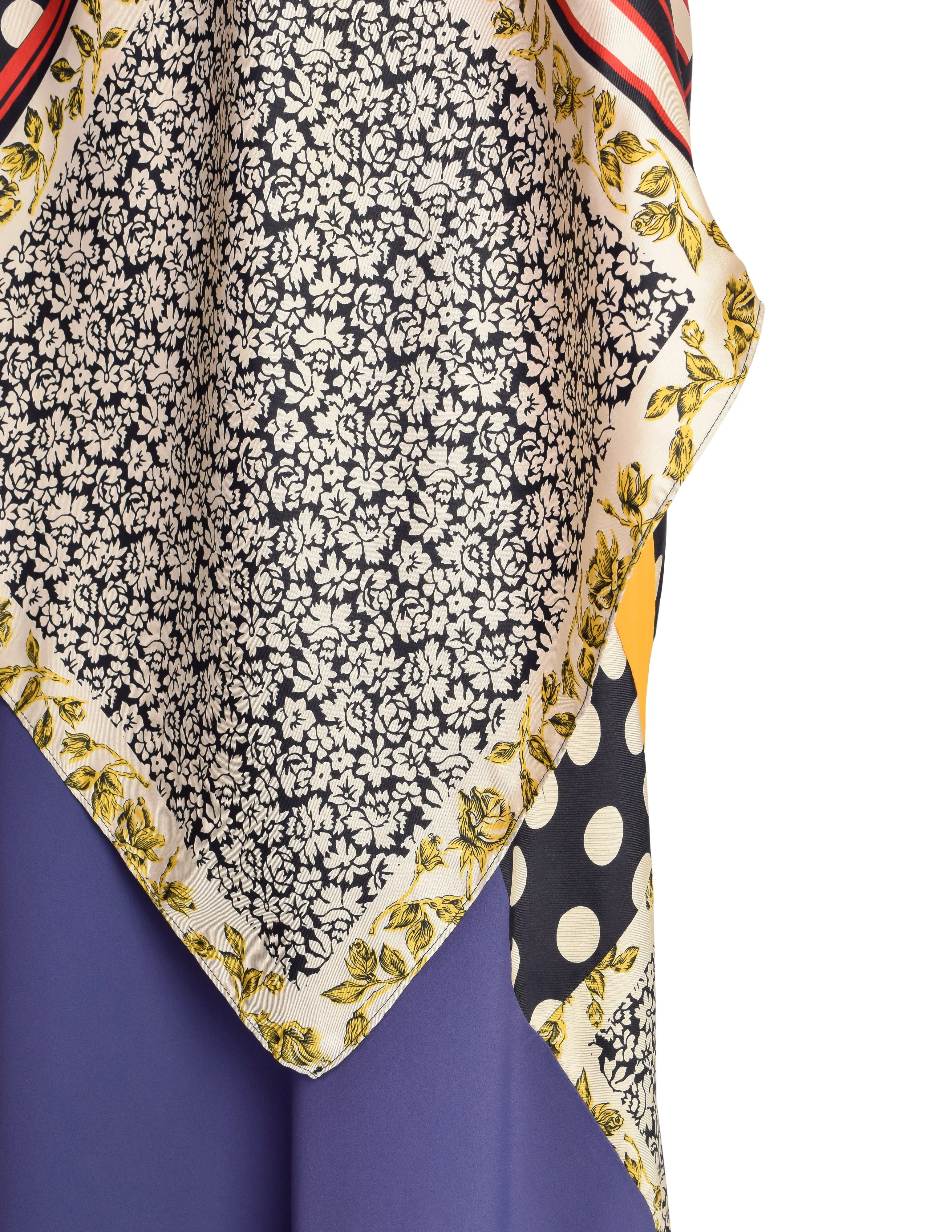 Jean Paul Gaultier Vintage Multicolor Patchwork Patterned Floral Silk Halter Top Jacket and Slip Dress Set
