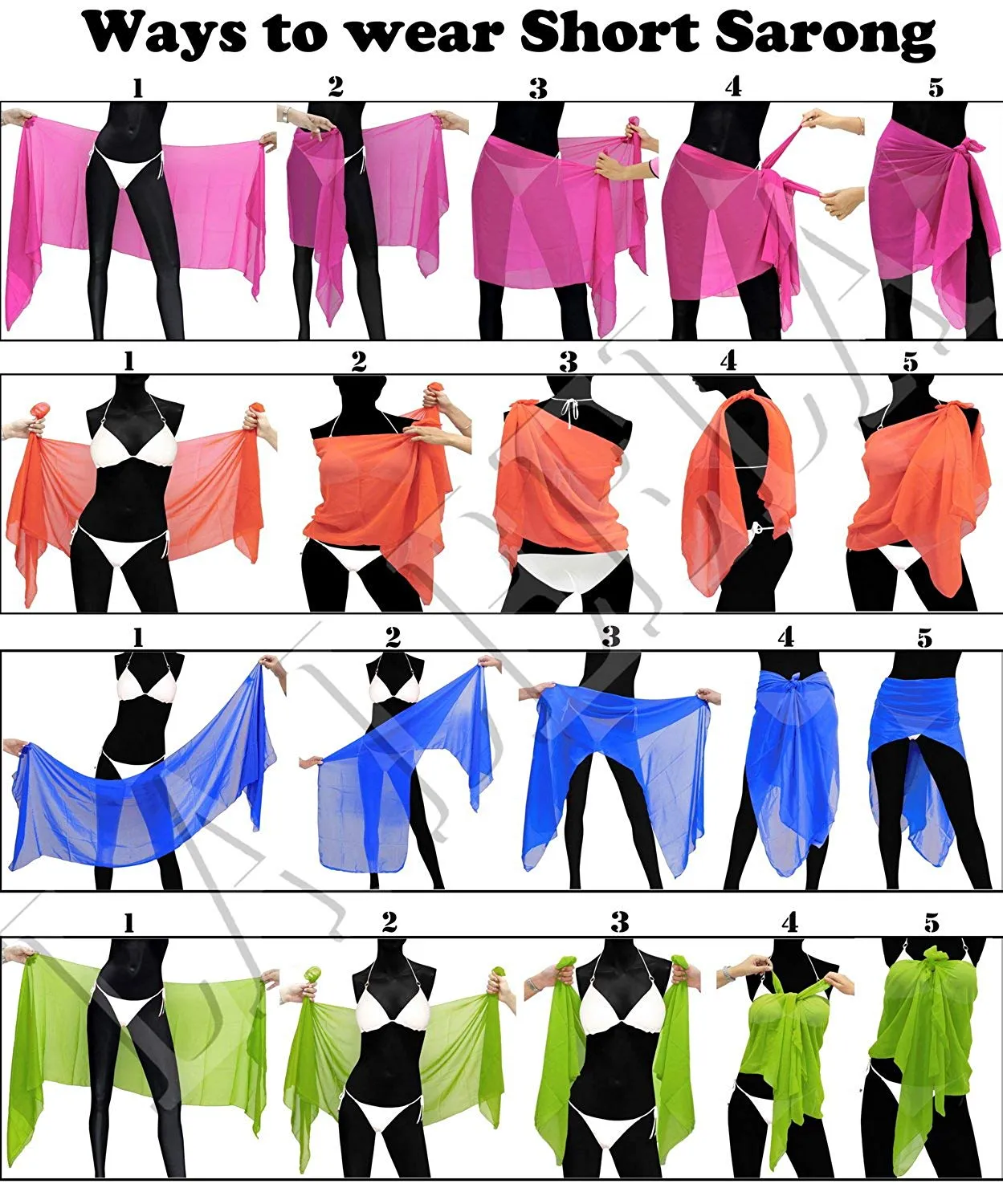 LA LEELA Beach Bikini Cover up Wrap Women Bathing Suit Mini Sarong Jacquard 1