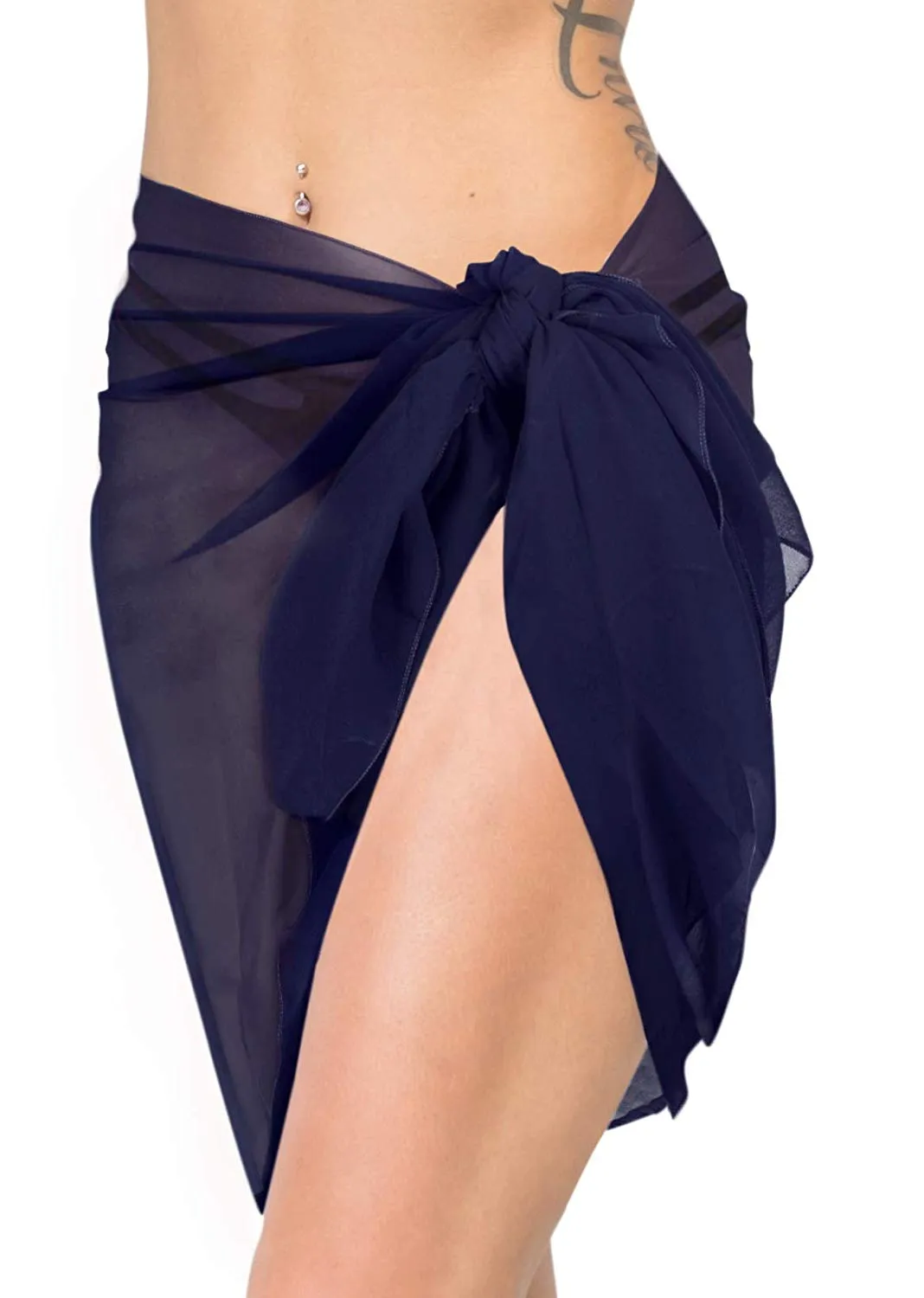 LA LEELA Beach Bikini Cover up Wrap Women Bathing Suit Mini Sarong Jacquard 1