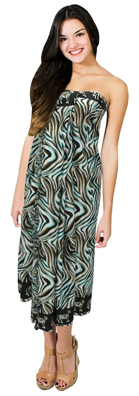 LA LEELA Beachwear Bikini Cover up Bathing Suit Wrap Pareo Women 30 ONE Size