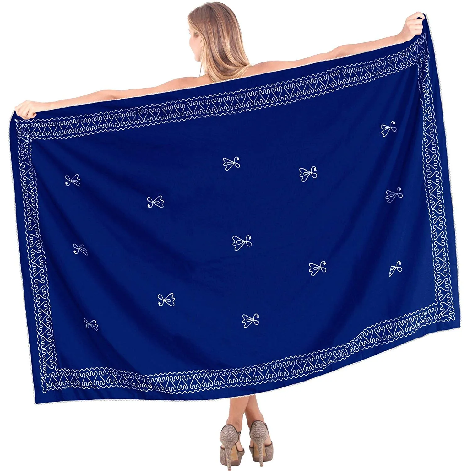 LA LEELA Women Beachwear Bikini Wrap Cover up Swimwear Solid 6 ONE Size