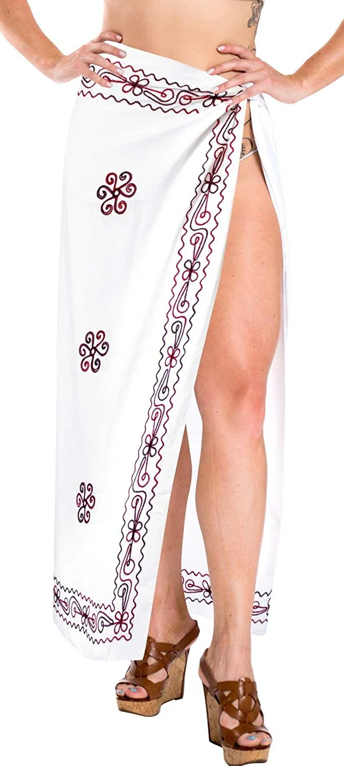 LA LEELA Women Beachwear Bikini Wrap Cover up Swimwear Solid 6 ONE Size