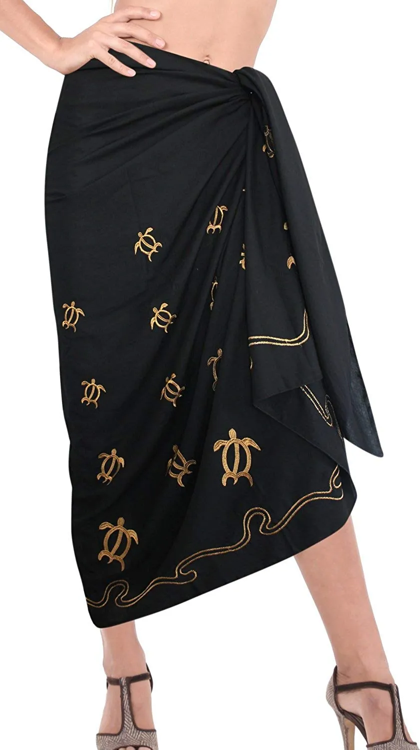 LA LEELA Women Beachwear Bikini Wrap Cover up Swimwear Solid 6 ONE Size