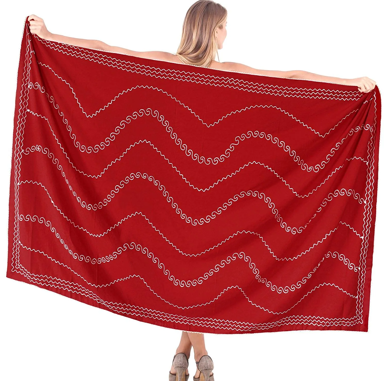LA LEELA Women Beachwear Bikini Wrap Cover up Swimwear Solid 6 ONE Size