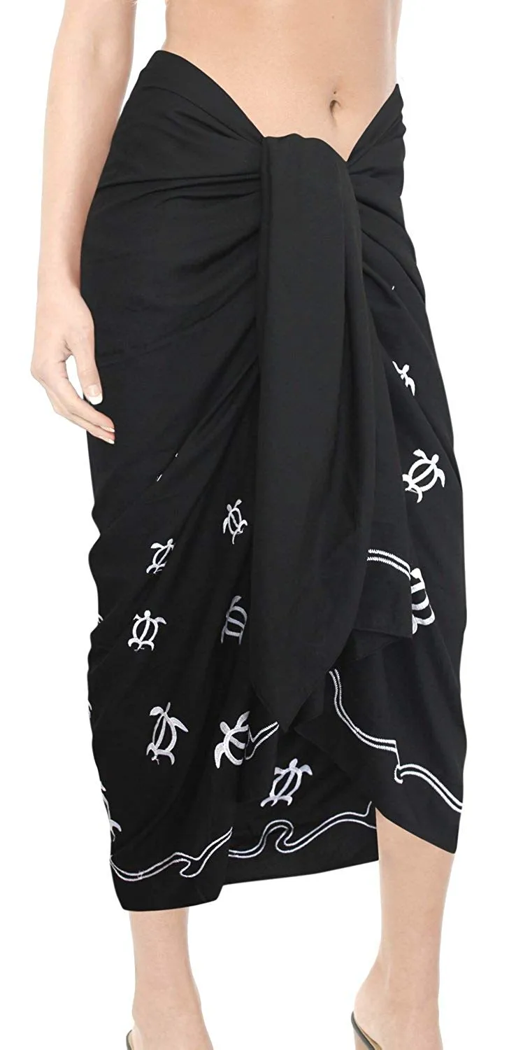 LA LEELA Women Beachwear Bikini Wrap Cover up Swimwear Solid 6 ONE Size