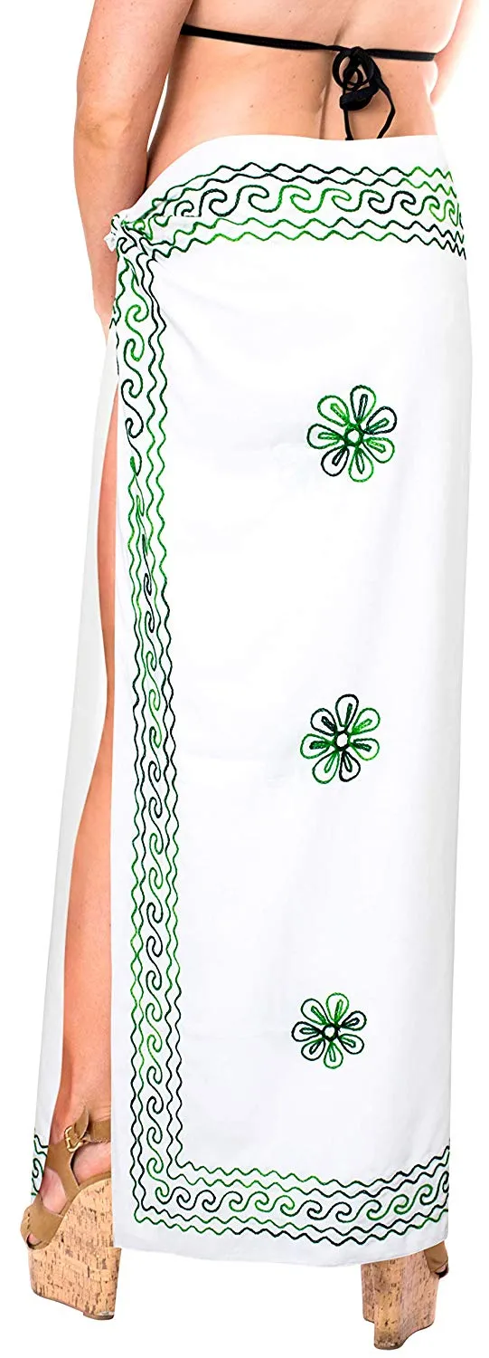 LA LEELA Women Beachwear Bikini Wrap Cover up Swimwear Solid 6 ONE Size