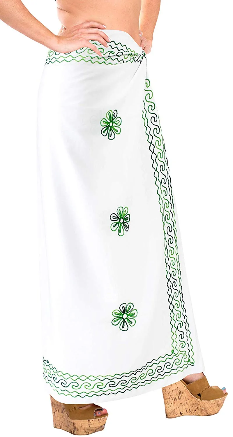 LA LEELA Women Beachwear Bikini Wrap Cover up Swimwear Solid 6 ONE Size