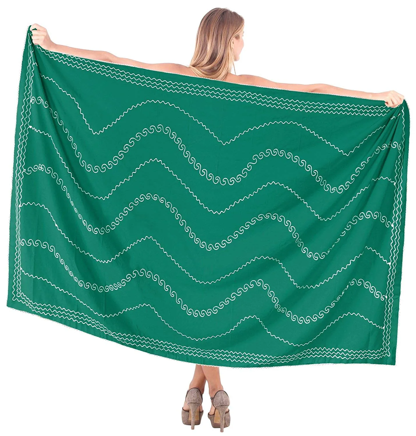 LA LEELA Women Beachwear Bikini Wrap Cover up Swimwear Solid 6 ONE Size