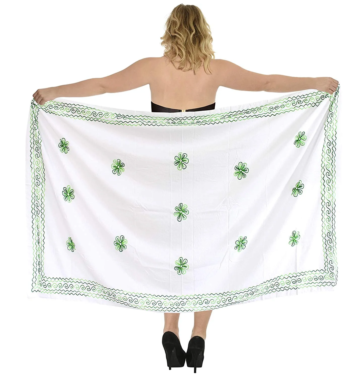 LA LEELA Women Beachwear Bikini Wrap Cover up Swimwear Solid 6 ONE Size