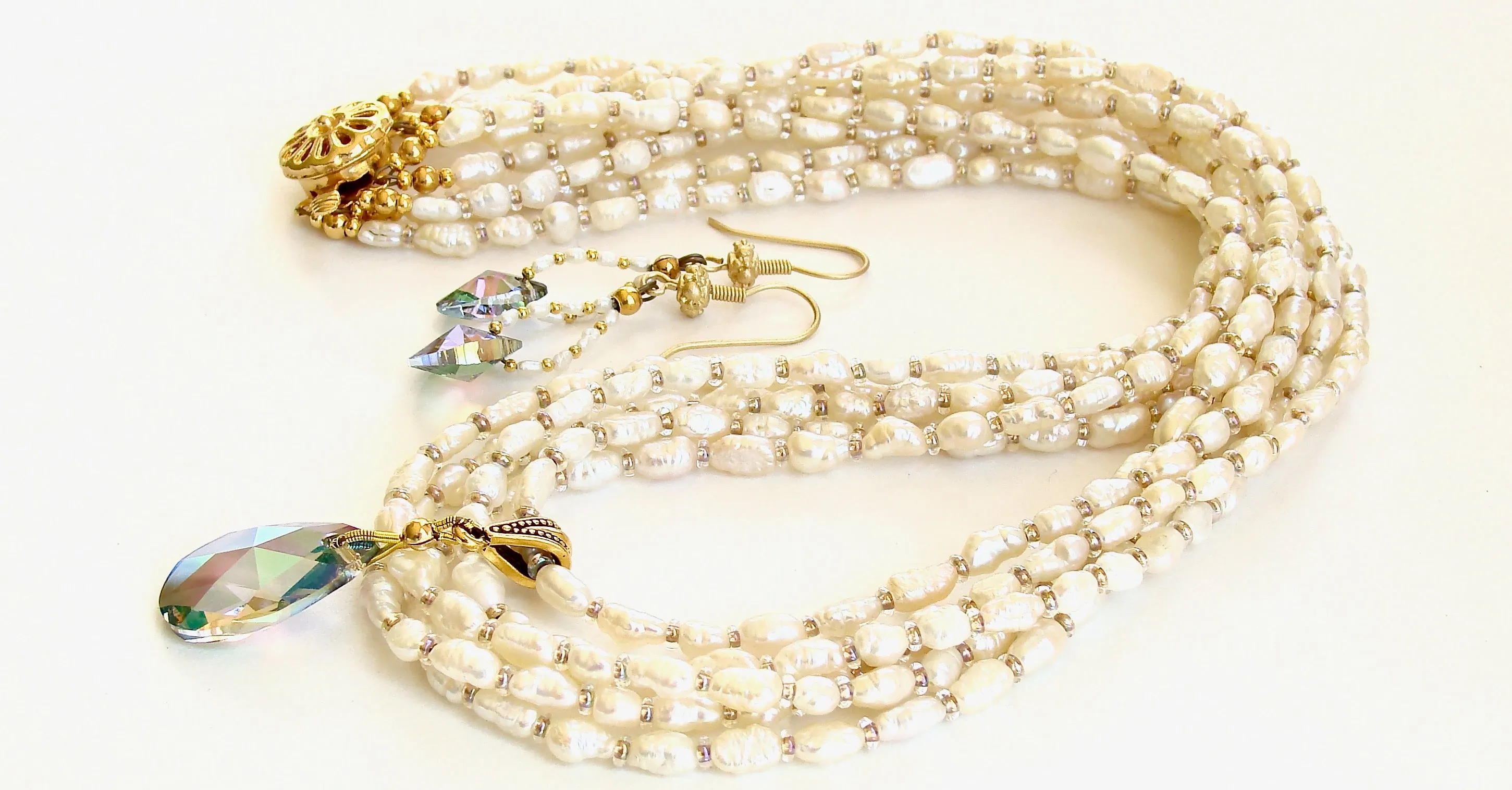 Margot: Multi Strand Pearl Necklace Set