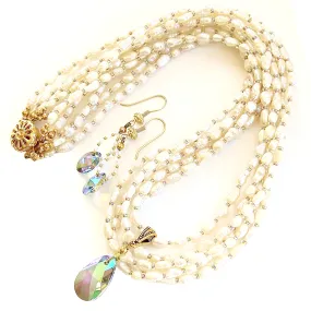 Margot: Multi Strand Pearl Necklace Set