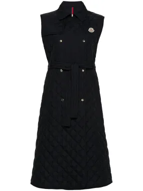 MONCLER WOMEN Alcione Logo Patch Down Vest Navy