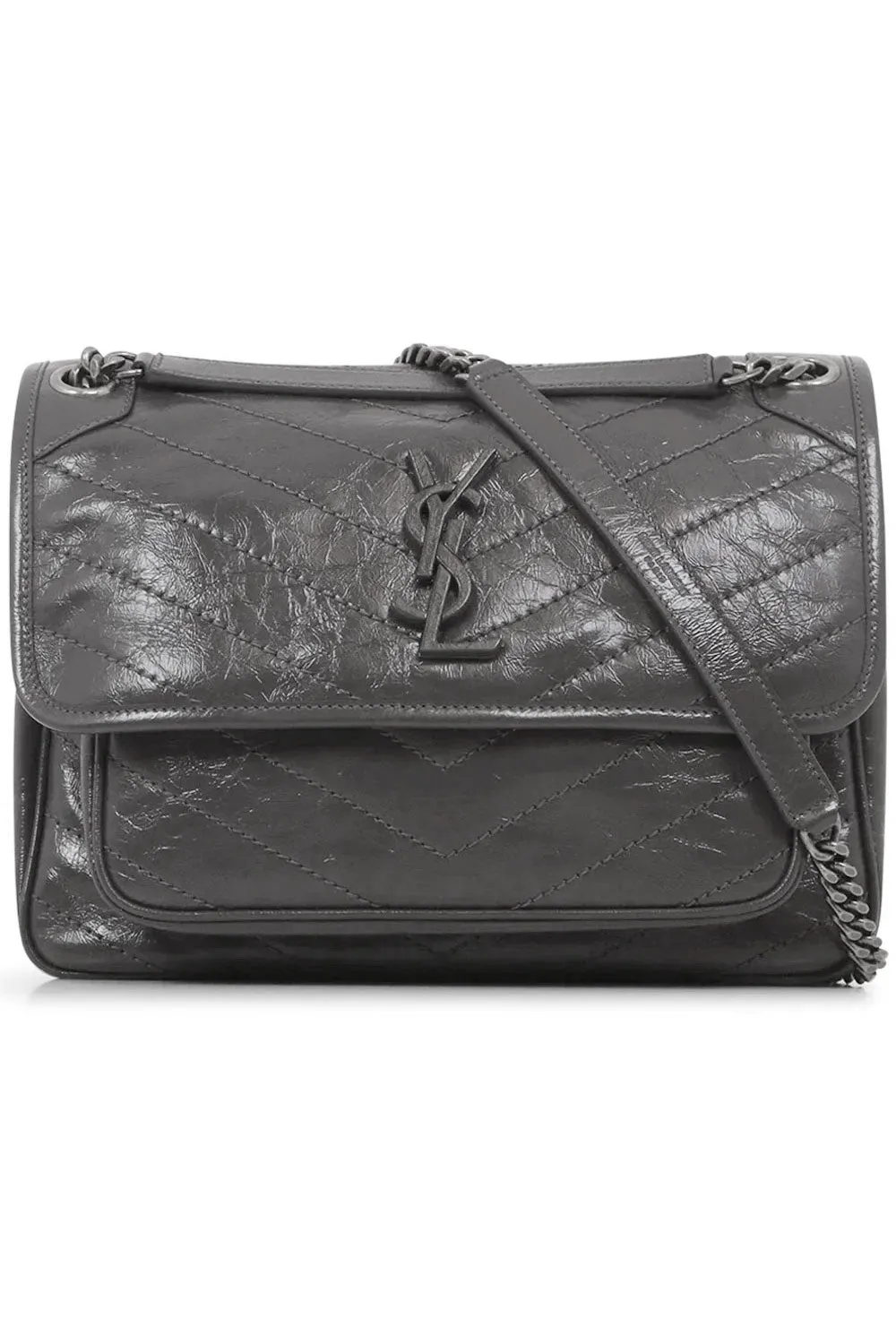 NIKI MEDIUM CRINKLED BAG | STORM