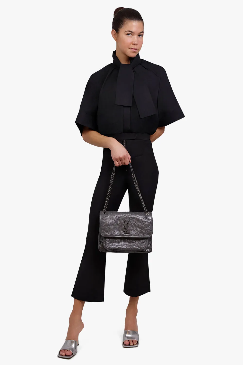 NIKI MEDIUM CRINKLED BAG | STORM