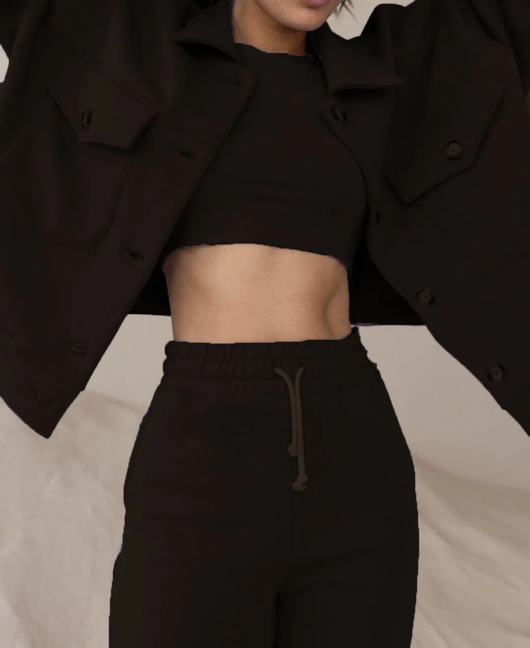NINA  SHACKET STYLE 3 PIECES LOUNGEWEAR SET