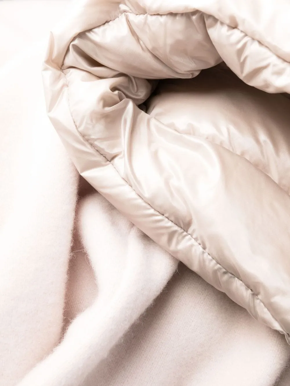 panelled wool-cashmere blend cape
