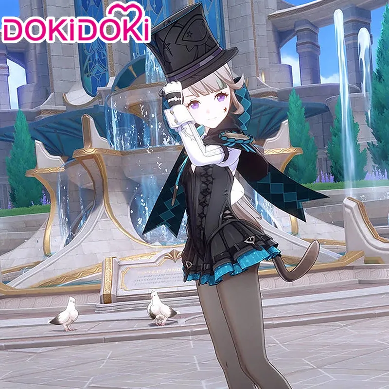 【Partial Size Ready For Ship】【Size S-2XL】【Magical Hat 】DokiDoki-R Game Genshin Impact Cosplay Fontaine Lynette Costume / Hat Magician Women