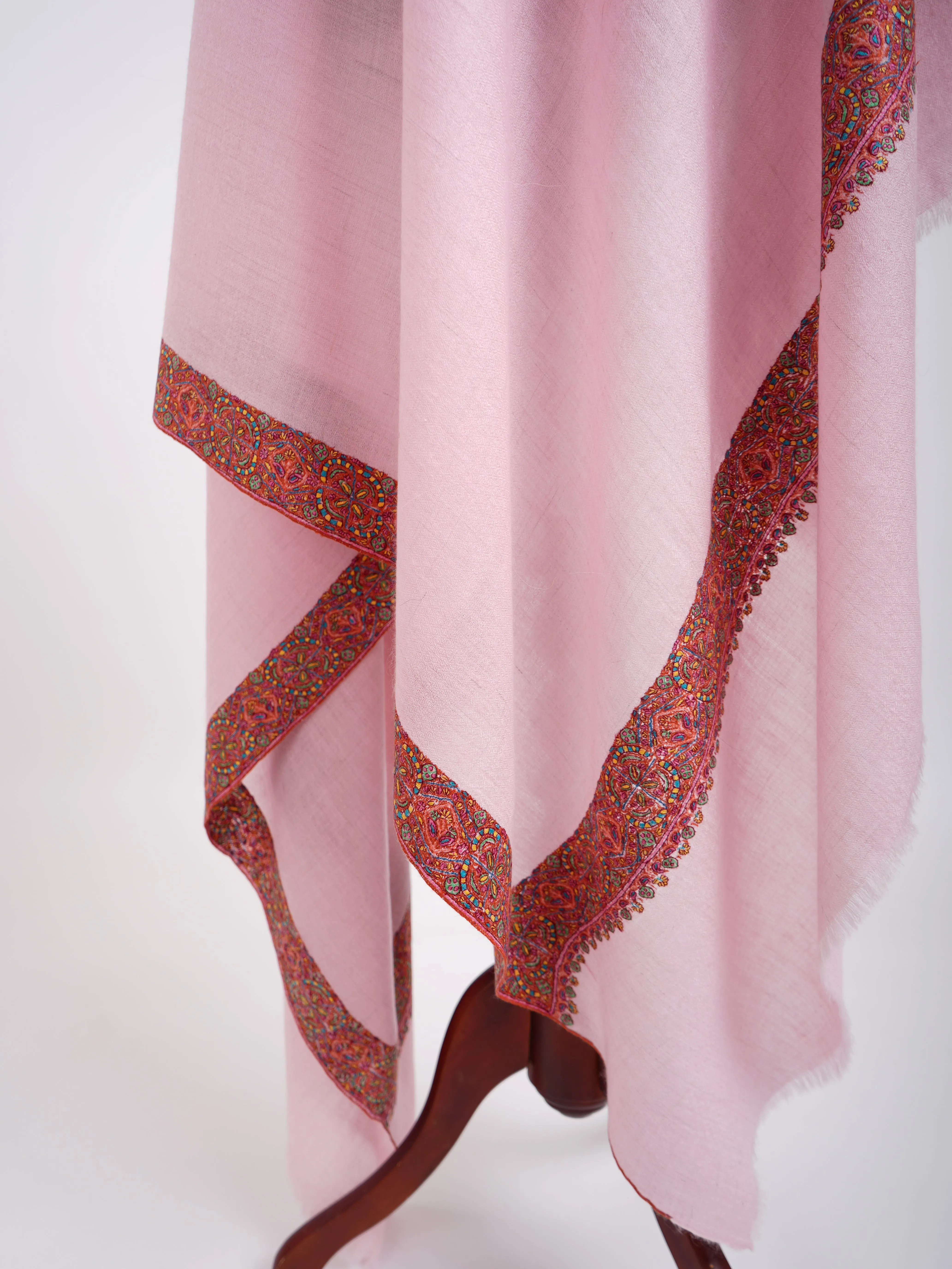 Pastel Pink Bridal Pashmina Shawl