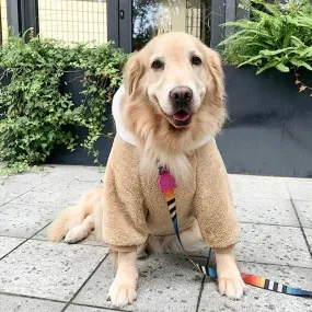 Polar Comfort: Winter Dog Hoodie for Medium and Large Dogs - Cozy Polar Fleece Jacket for Stylish Warmth