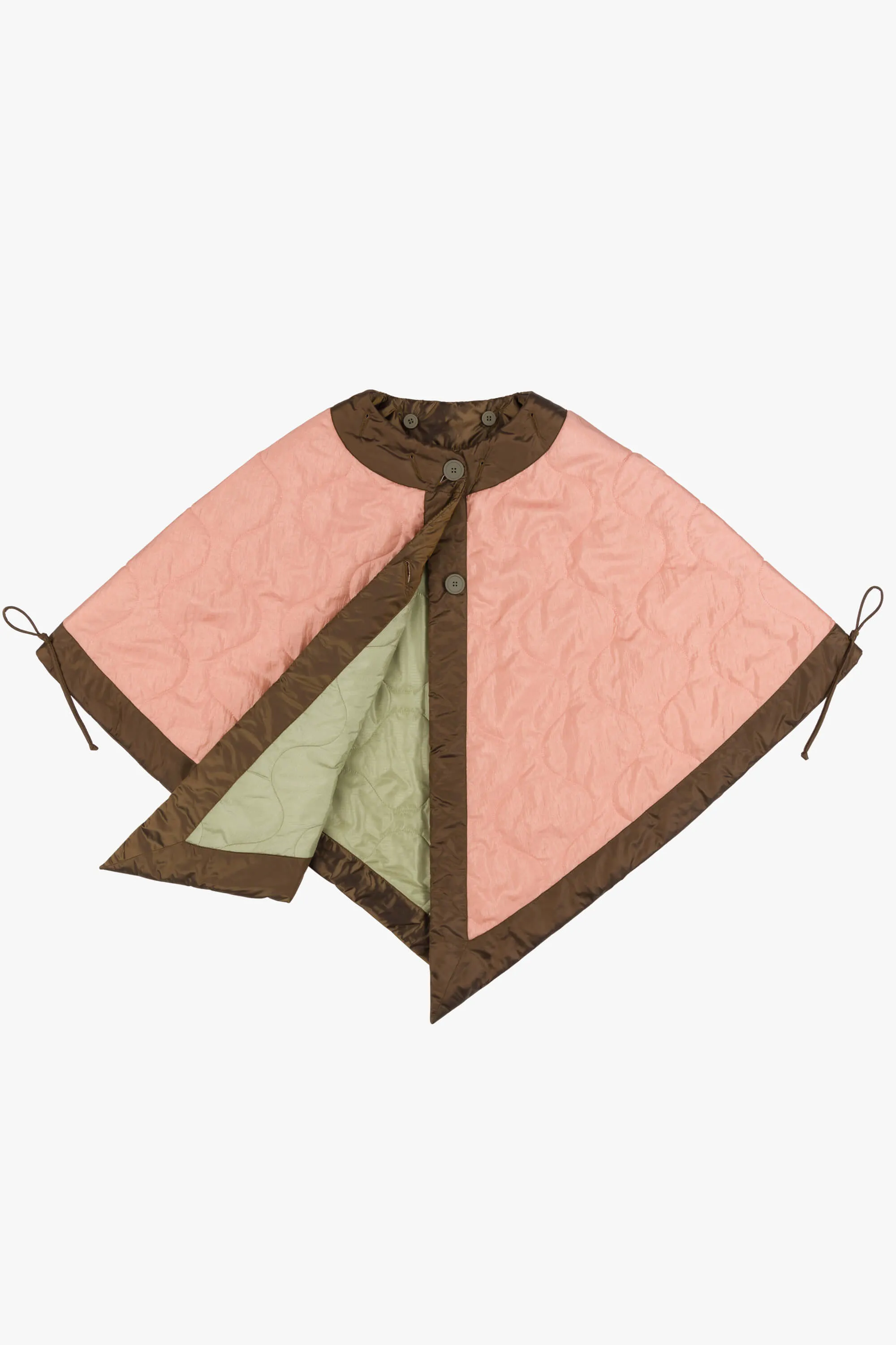 Signature Quilt Cape - Pale Sage / Pale Pink