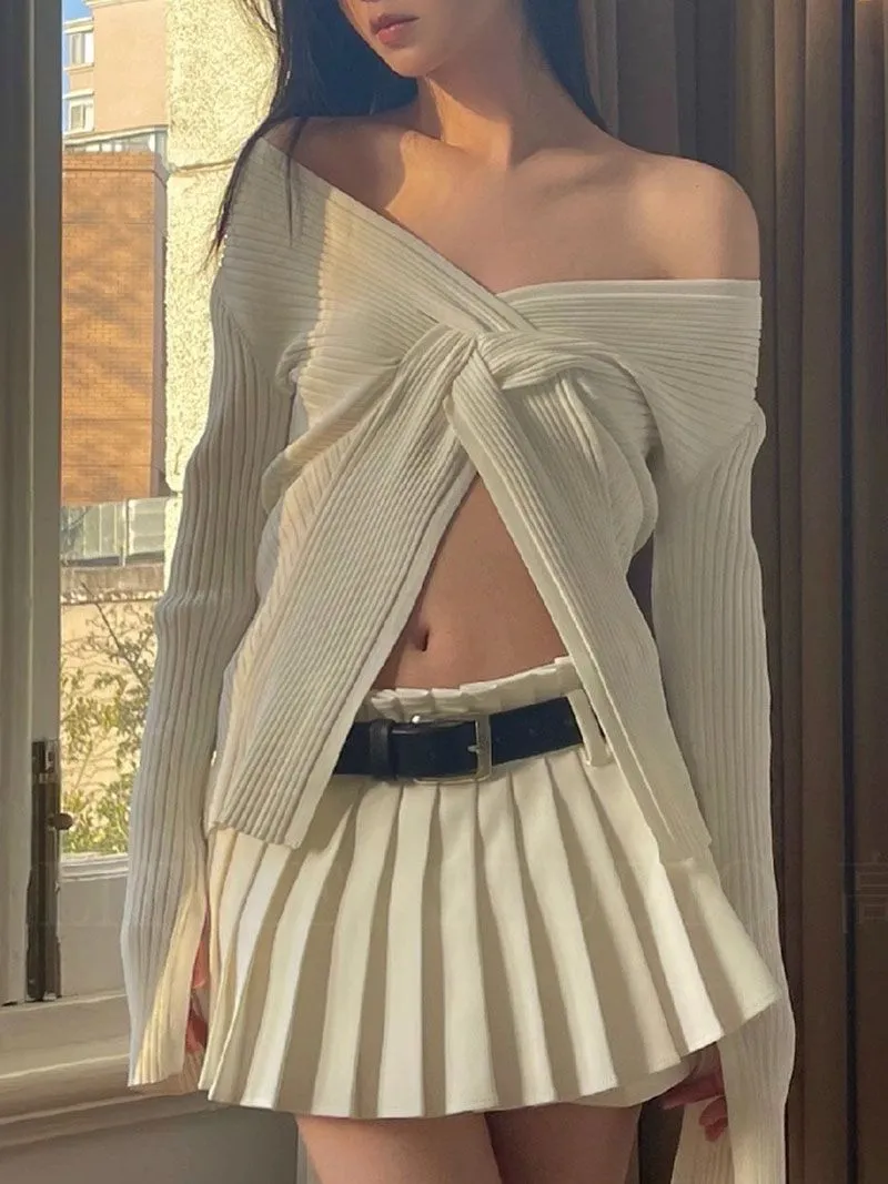 Sports Cheerleading JK Slimming A line Pleated Golf Tennis Half Body Skirt With Belt