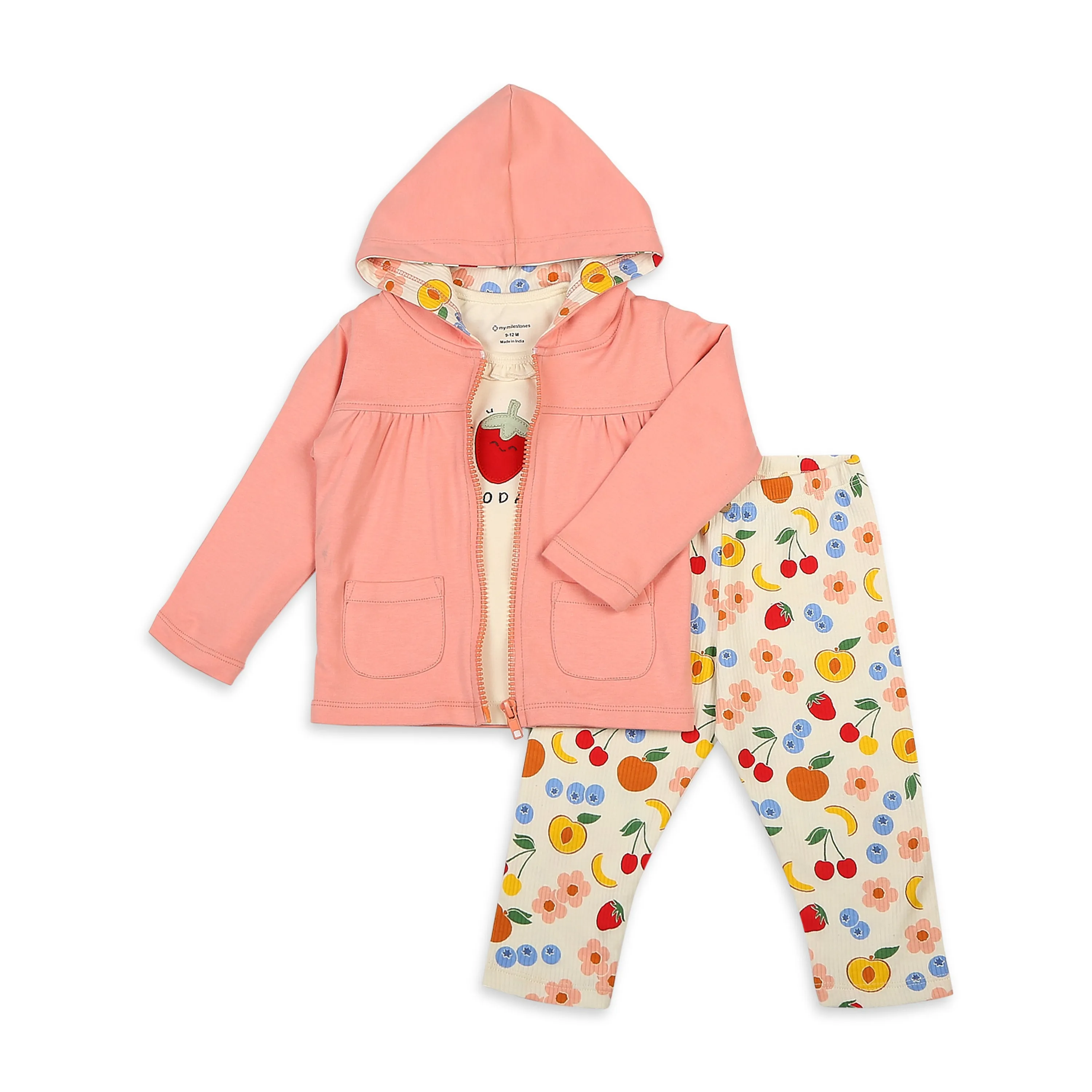 Strawberry Patch Tee With Hoodie And Leggings