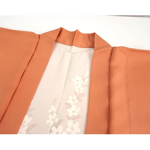 Vintage Haori Kimono Jacket Silk, Dusty Pink base, Lucky Treasure Symbols